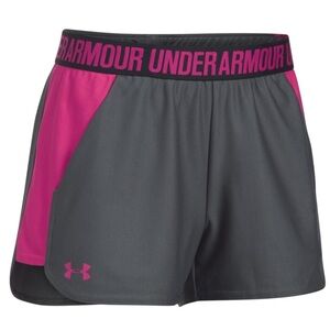 Under Armour Women's Play Up Sort 2.0 in Gray and Pink size Small